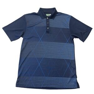 Ben Hogan Performance Golf Polo Shirt‎ Blue Mens Medium Moisture Wicking